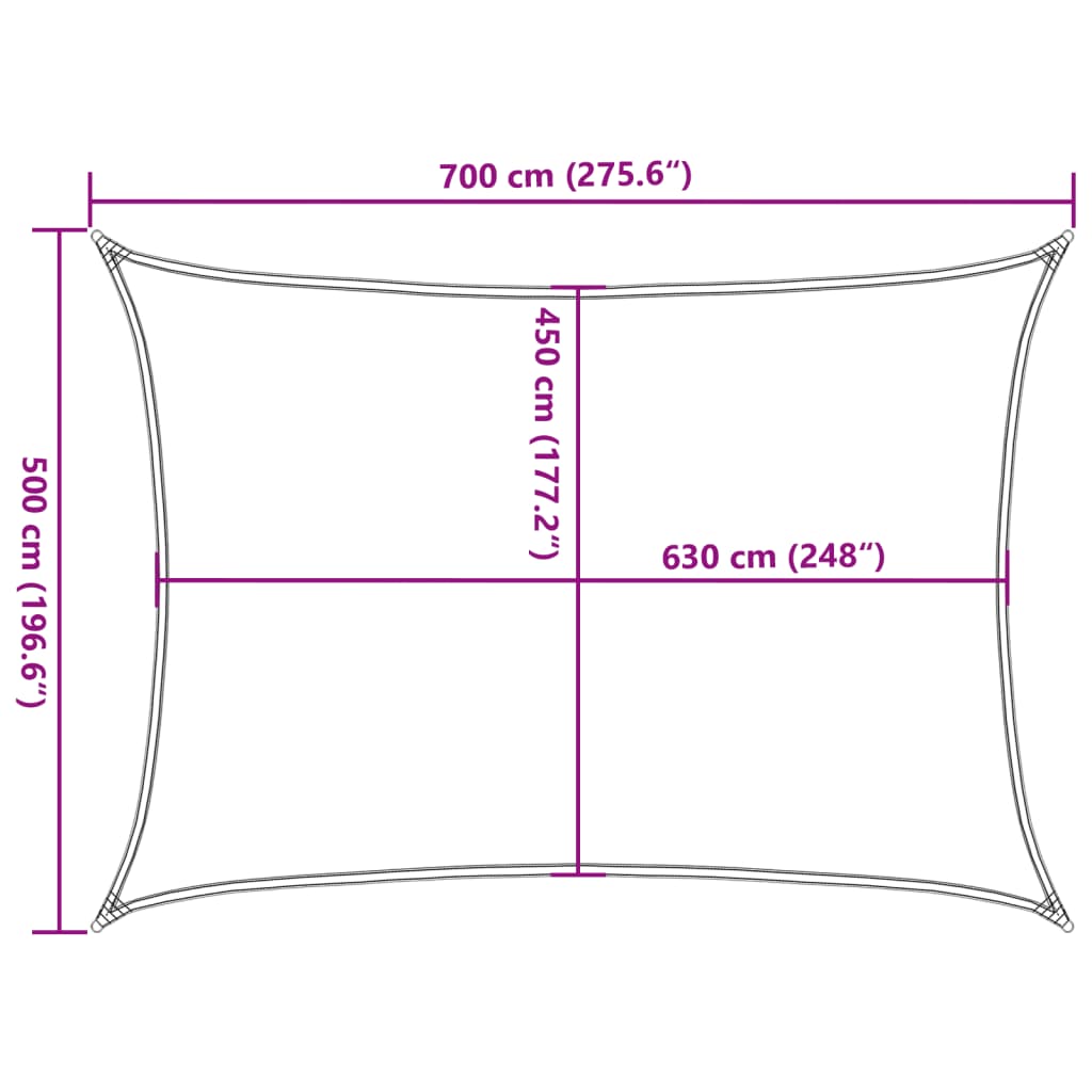 HDPE 160 g/m² 5x7 m de tendal de les espelmes blanques