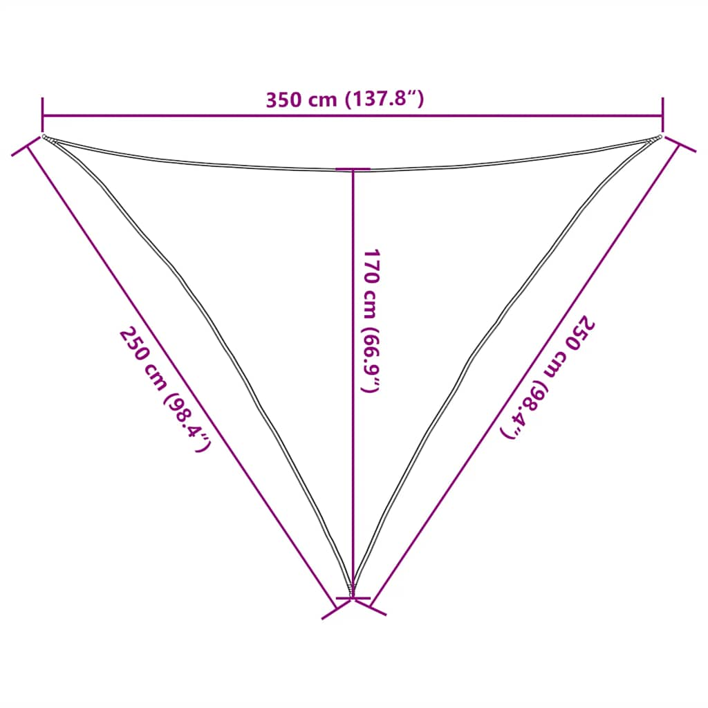 HDPE 160 g/m² de 2,5x2,5x3,5 m Tolado de vela branca