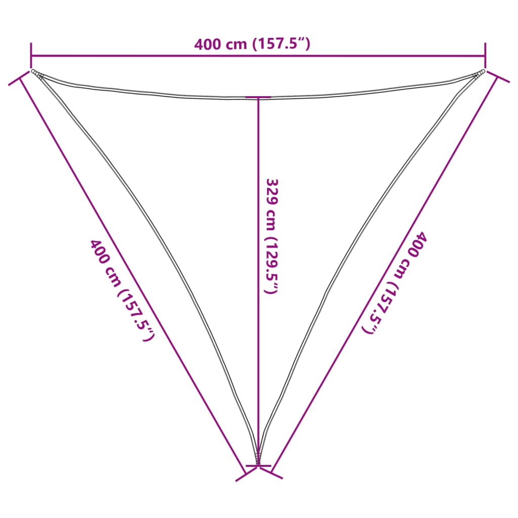 Toldo de vela blanco HDPE 160 g/m² 4x4x4 m vidaXL