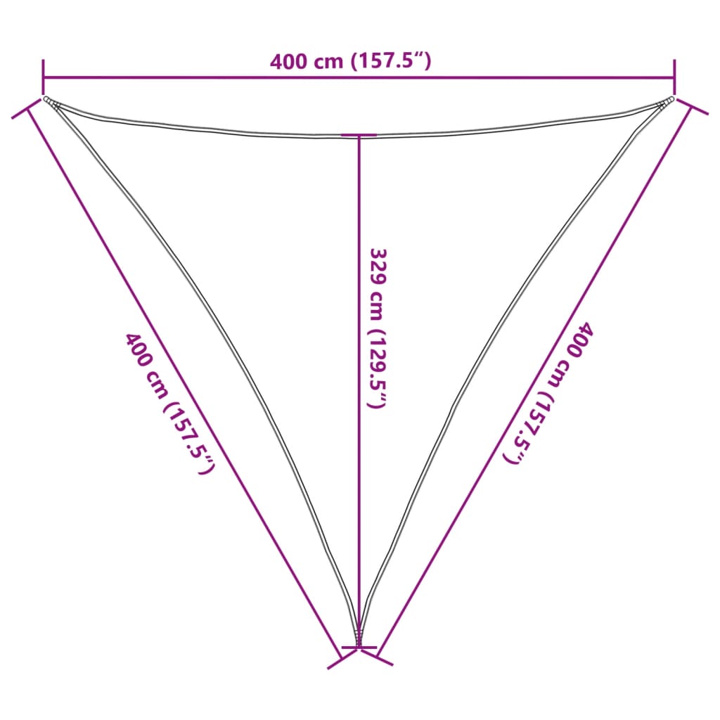 Toldo de vela HDPE terracota 160 g/m² 4x4x4 m