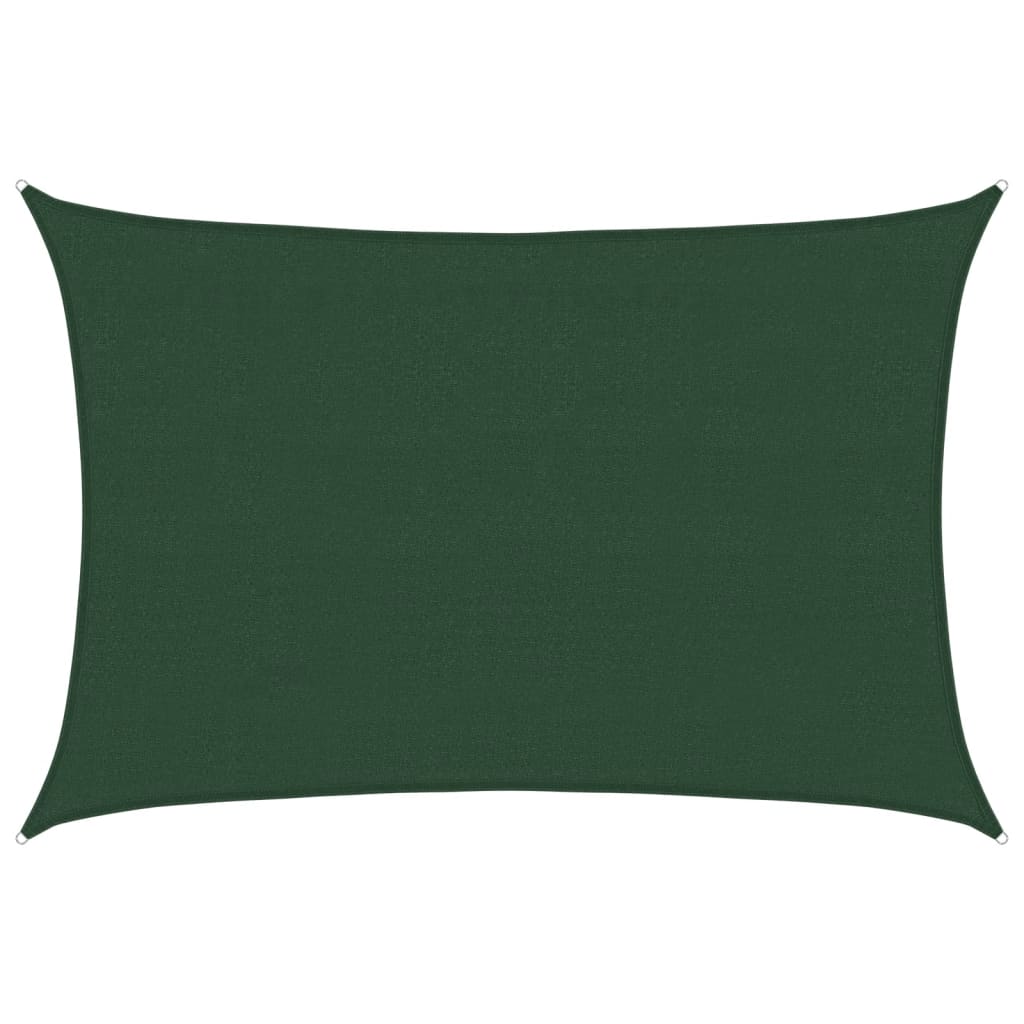 Vetonek Toldo de vela HDPE verde oscuro 160 g/m² 4x6 m