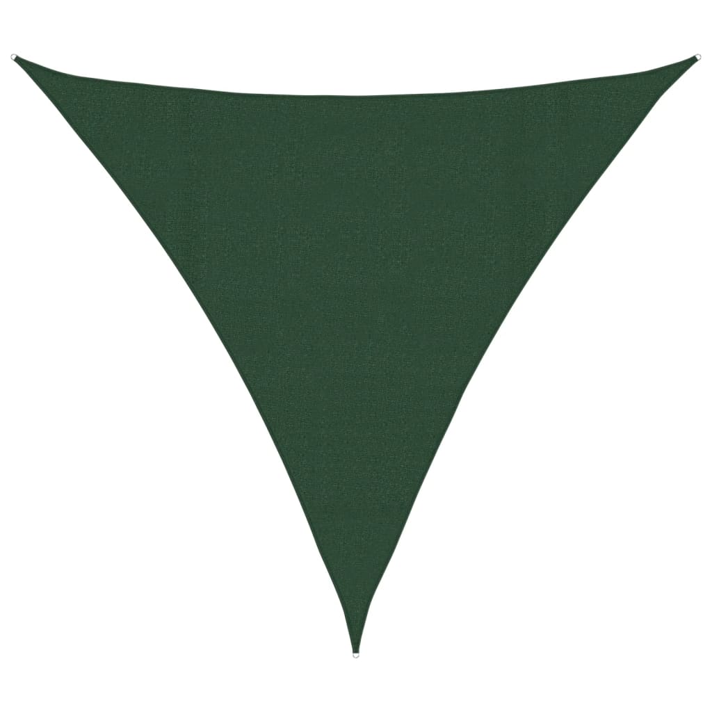 Toldo de vela verde oscuro HDPE 160 g/m² 4x4x4 m vidaXL