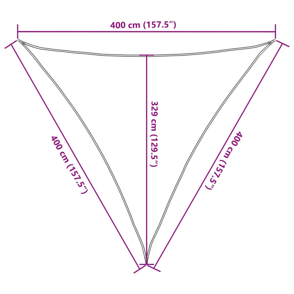 Toldo de vela verde oscuro HDPE 160 g/m² 4x4x4 m vidaXL