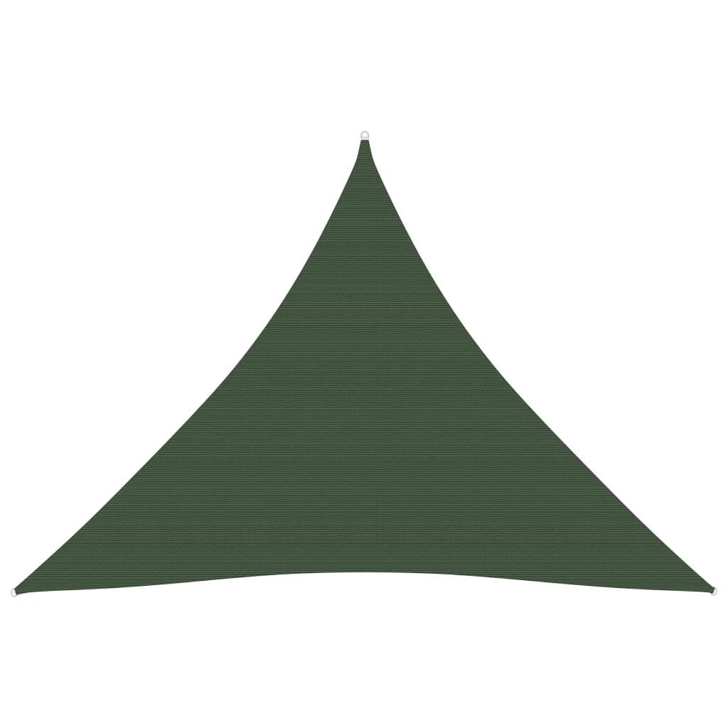 Toldo de vela verde oscuro HDPE 160 g/m² 5x5x5 m