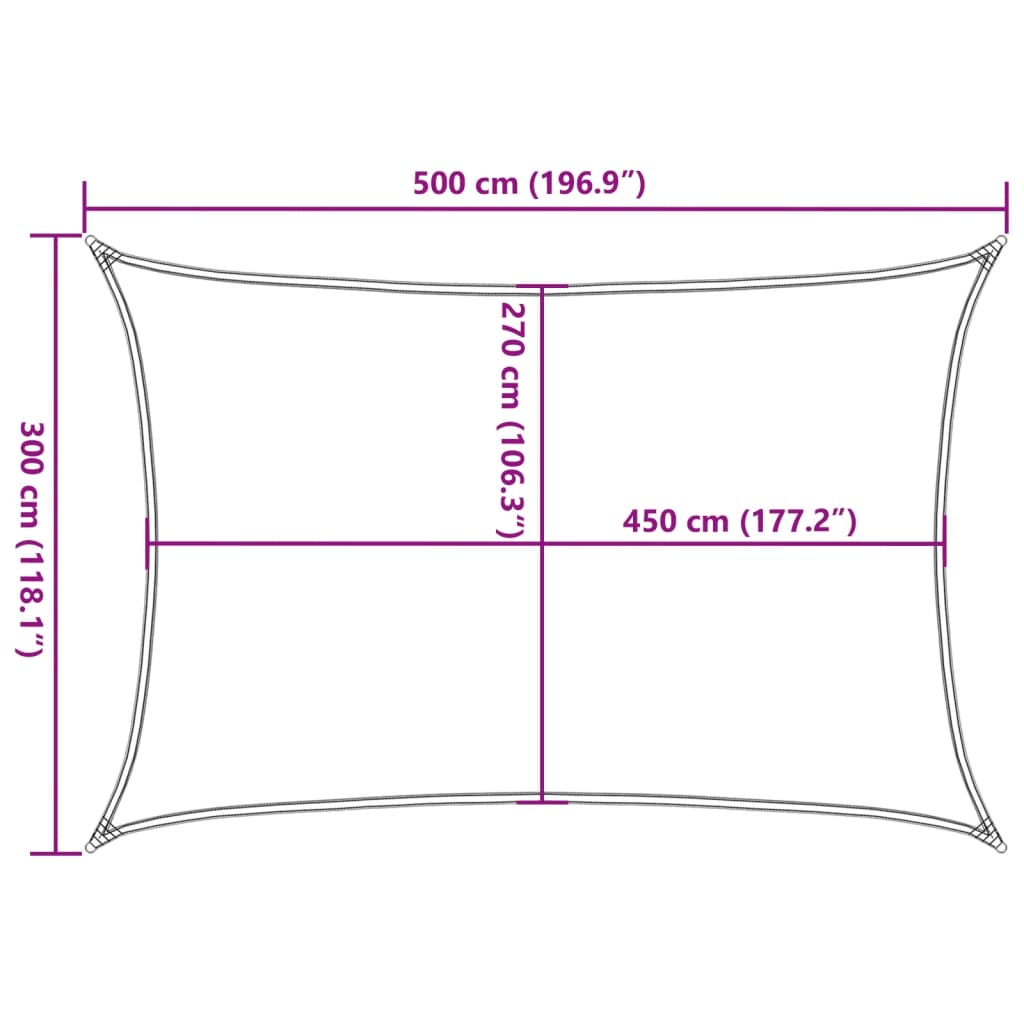 Auvent de bougie HDPE AMARRILO 160 g / m² 3x5 m