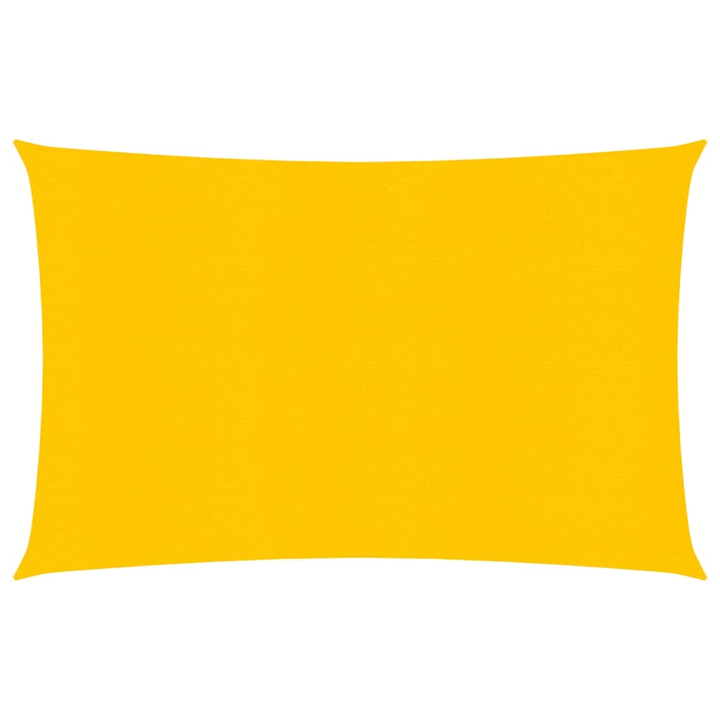 Toldo de vela rectangular HDPE amarillo 160 g/m² 3,5x5 m