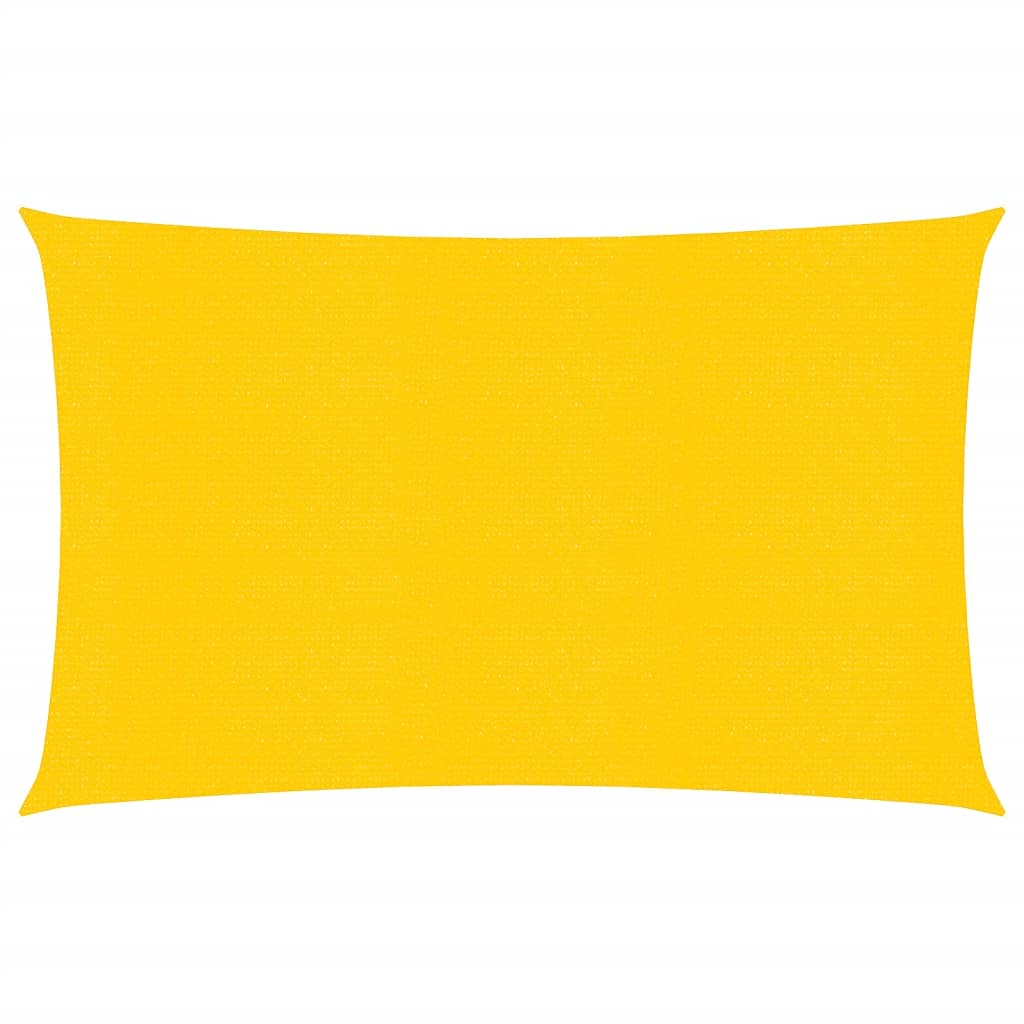 Toldo de vela rectangular HDPE amarillo 160 g/m² 4x6 m