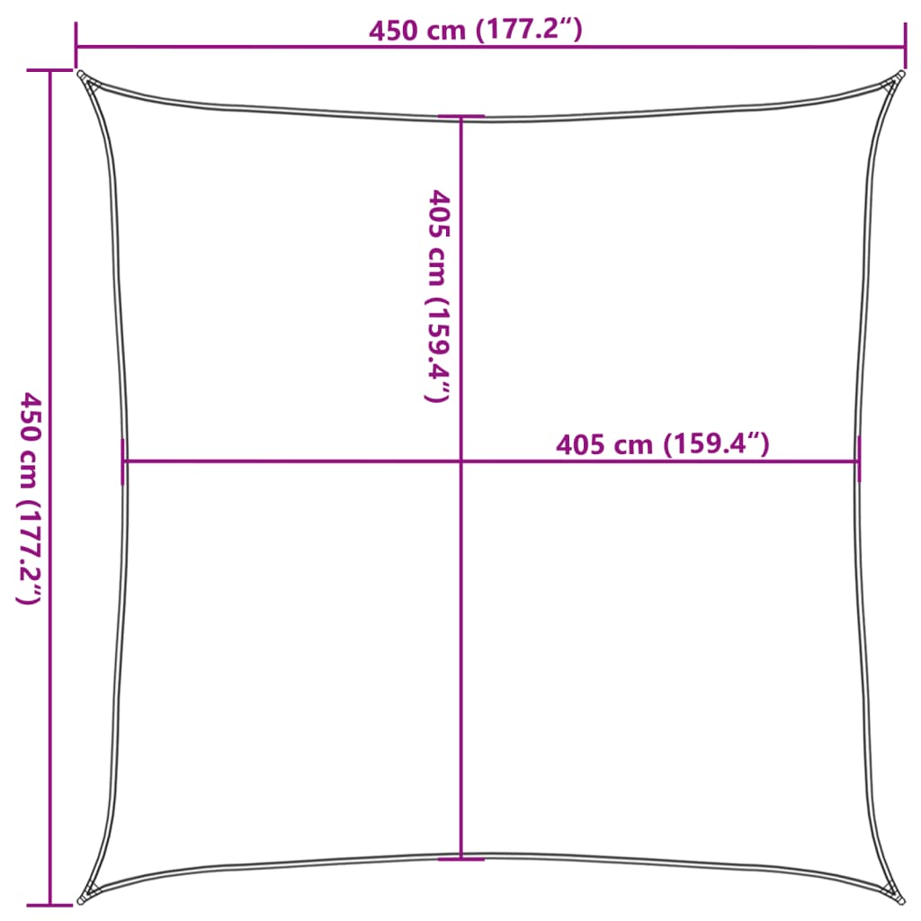 HDPE Red Candle Awors 160 g/m² 4.5x4.5 m