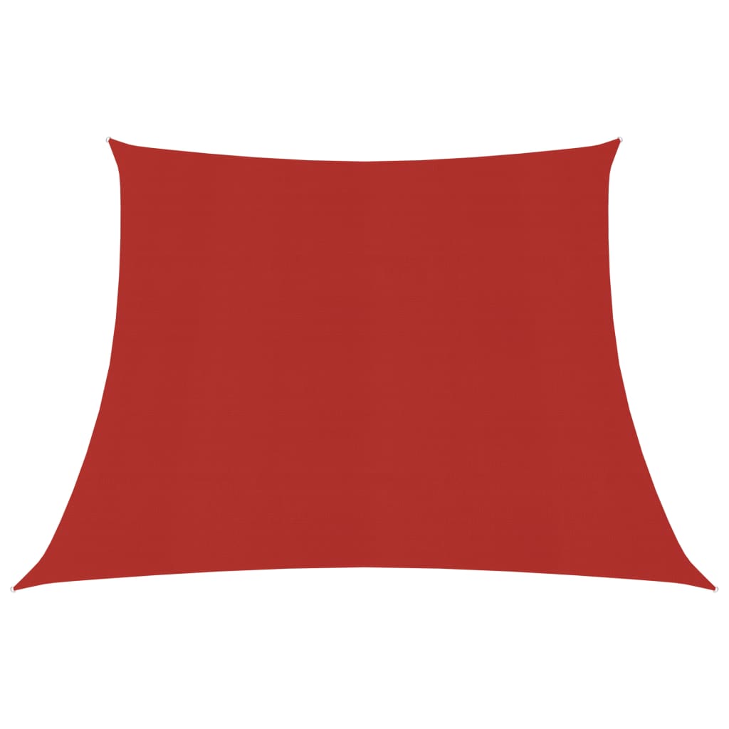 Toldo de vela HDPE rojo 160 g/m² 3/4x3 m