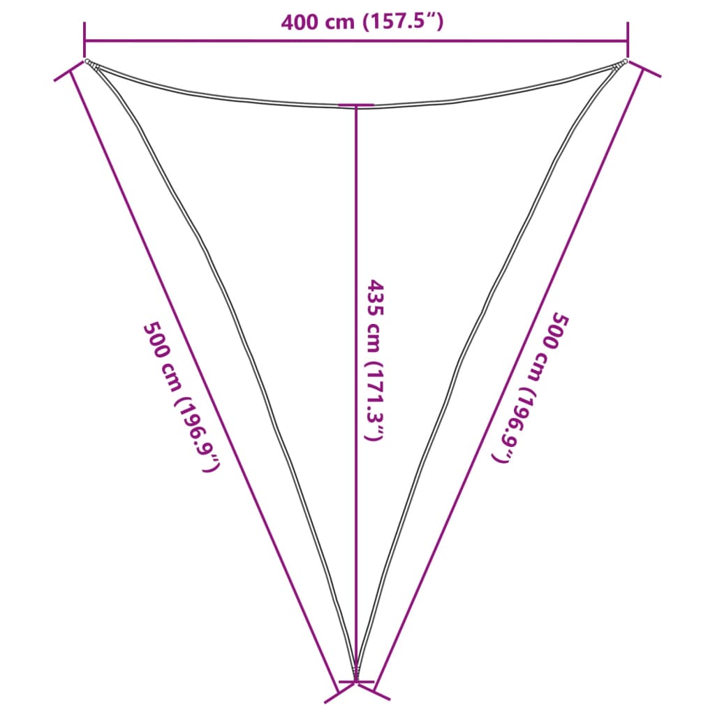 Toldo de vela negro HDPE 160 g/m² 4x5x5 m vidaXL