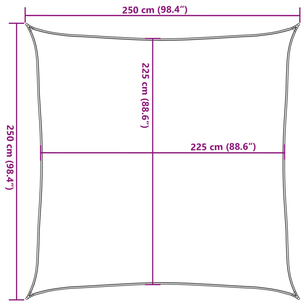 Brown HDPE Candle Tolding 160 g/m² 2,5x2,5 m