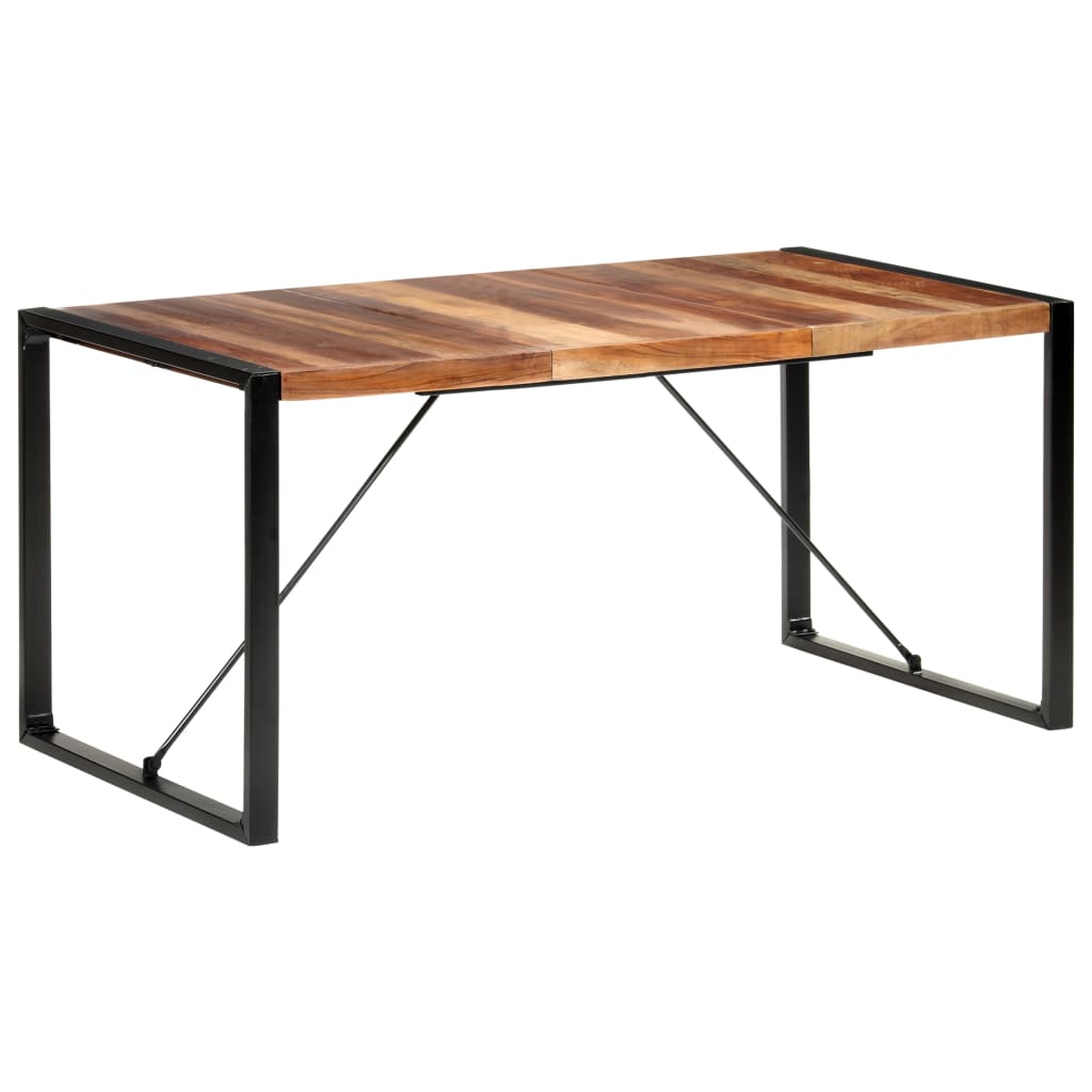 Solid wood dining table with Sheesham finish 160x80x75 cm