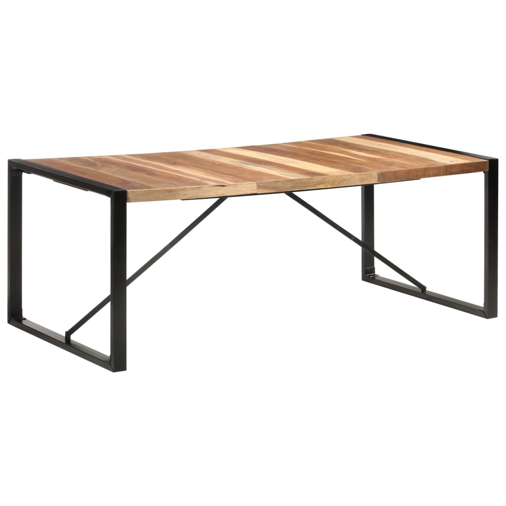 Solid wood dining table with Sheesham finish 200x100x75cm