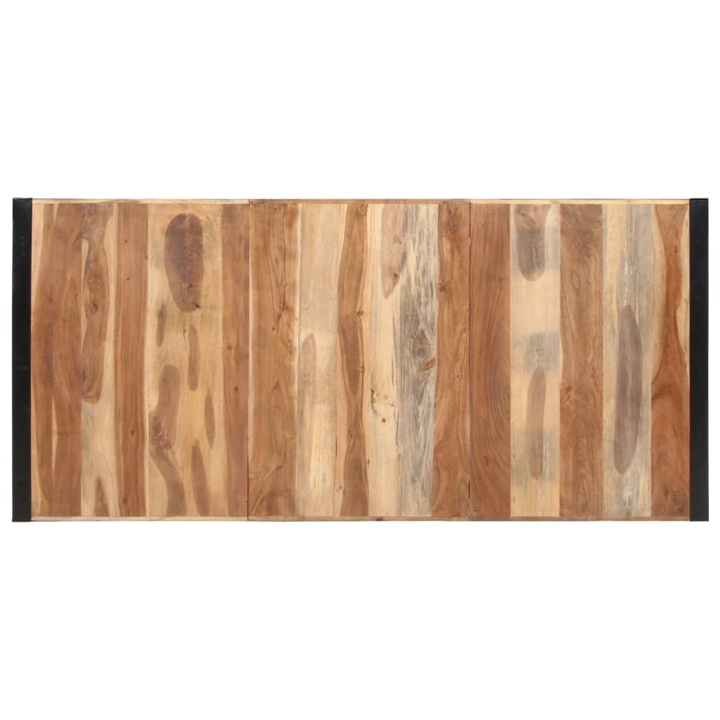 Massives Holz- und Sheesham -Holz -Esstisch 220x100x75 cm