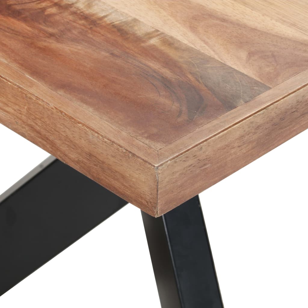 Mesa de comedor de madera acacia acabado miel 180x90x75 cm vidaXL