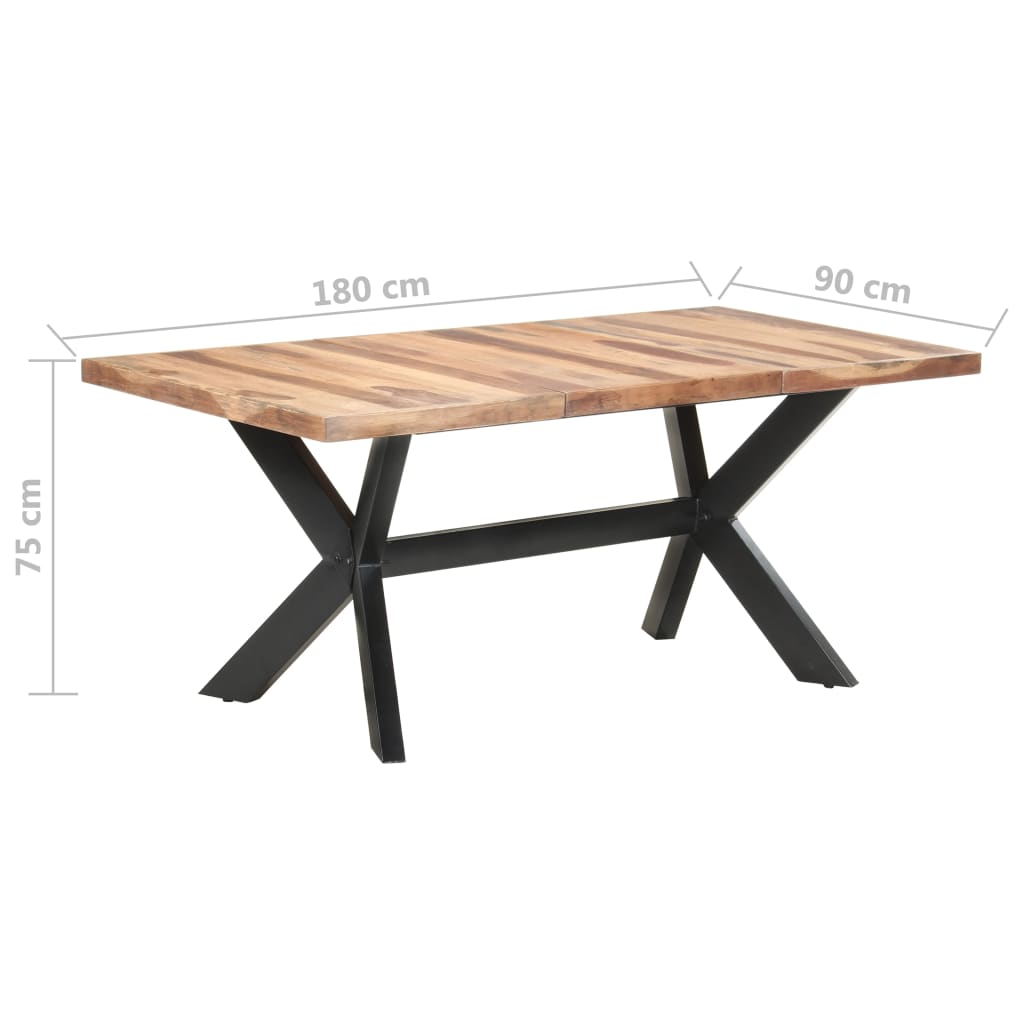 Mesa de comedor de madera acacia acabado miel 180x90x75 cm vidaXL