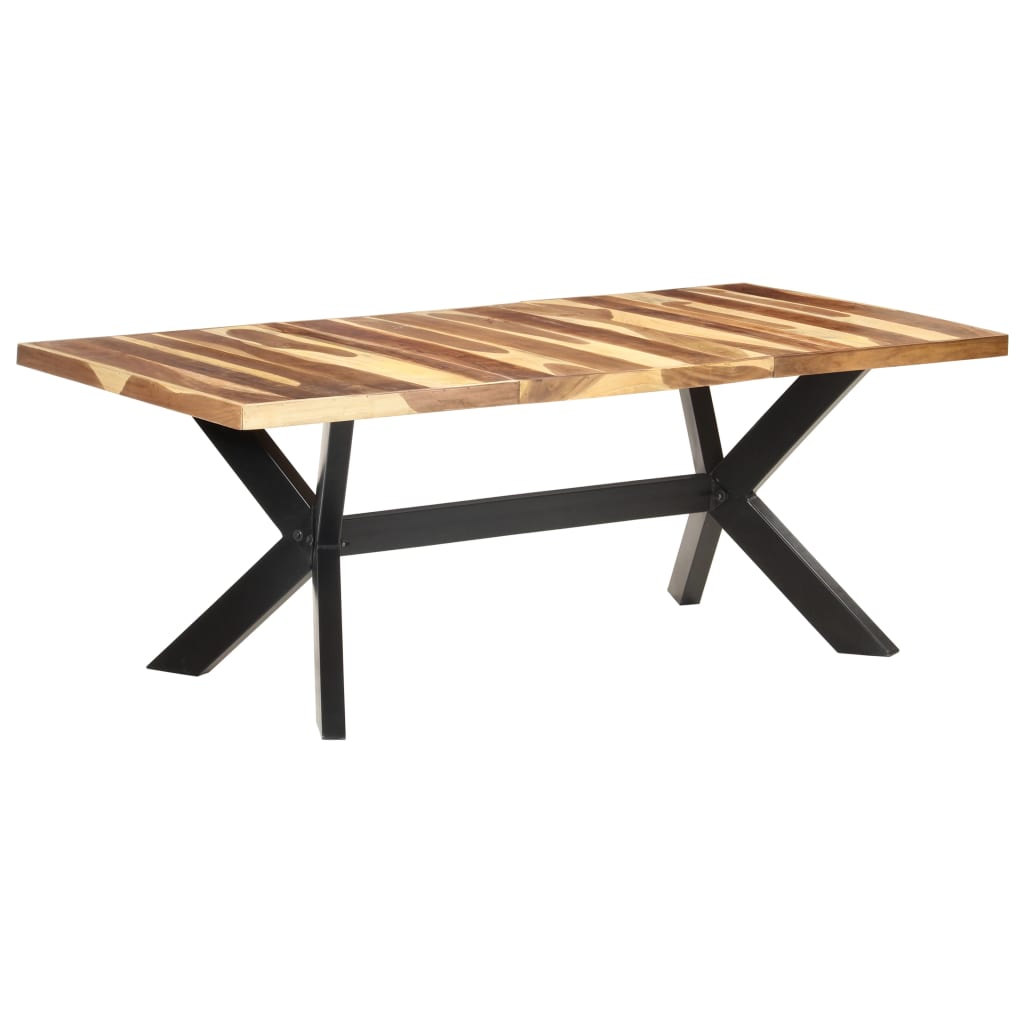 Vetonek Mesa de comedor madera maciza con acabado miel 200x100x75 cm