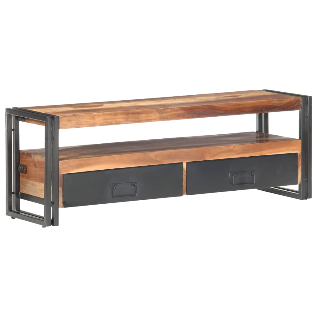 Vetonek Mueble de TV de madera maciza 120x30x40 cm