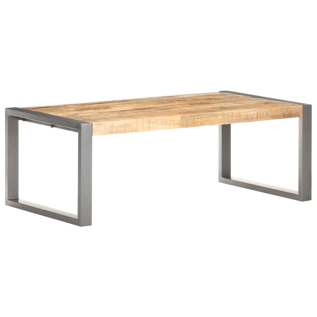 Vetonek Mesa de centro madera de mango rugosa 110x60x40 cm