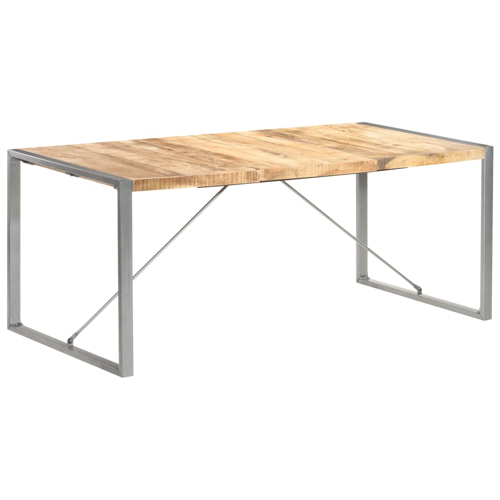 Vetonek Mesa de comedor madera maciza de mango rugosa 180x90x75 cm