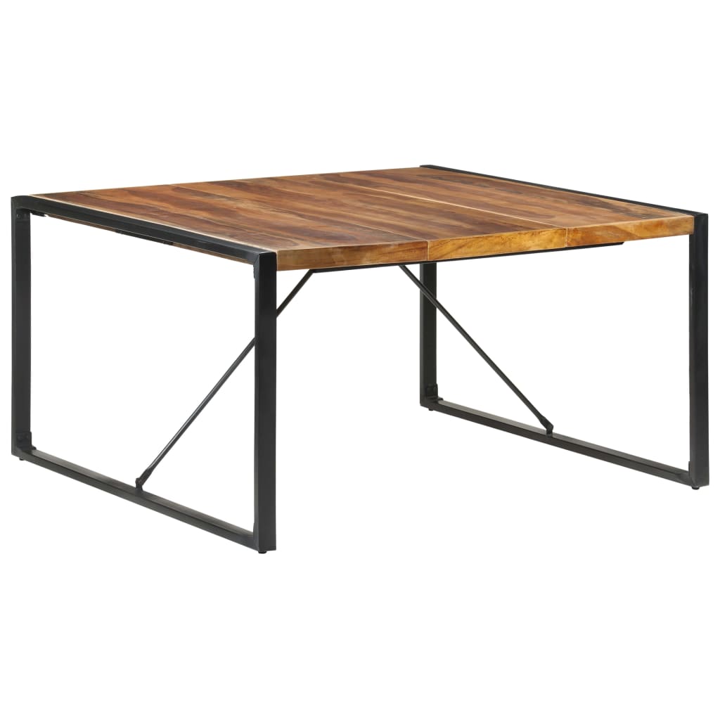 Vetonek Mesa de comedor de madera maciza 140x140x75 cm