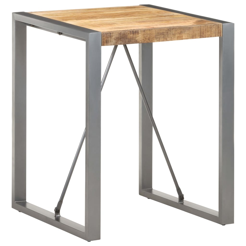 Vetonek Mesa de comedor madera maciza de mango rugosa 60x60x75 cm