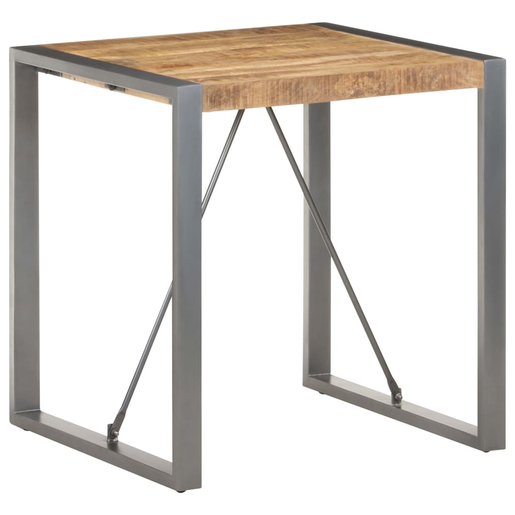 Vetonek Mesa de comedor madera maciza de mango rugosa 70x70x75 cm