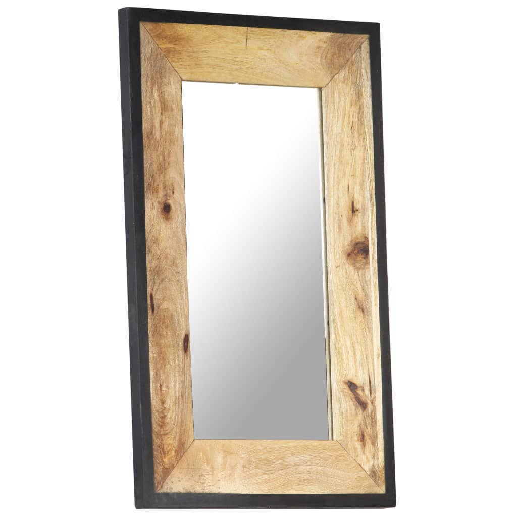 Mornword Wooden Mirror 80x50 cm