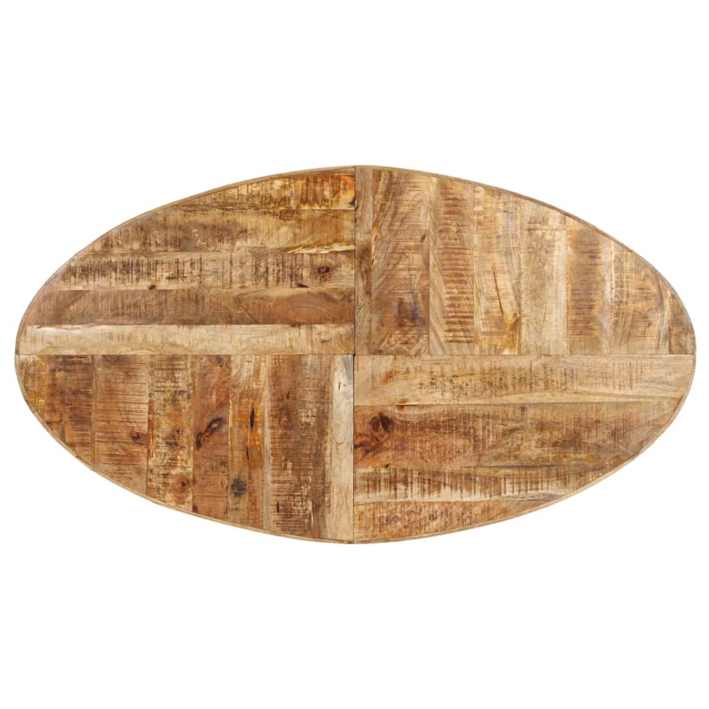 Mesa de comedor de madera de mango rugosa 160x90x75 cm vidaXL