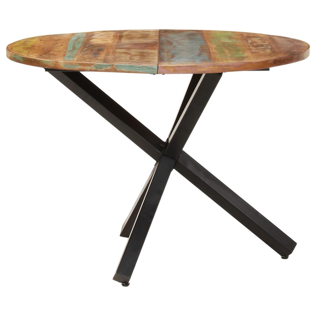 Round -recycled solid wooden dining table 100x100x75 cm