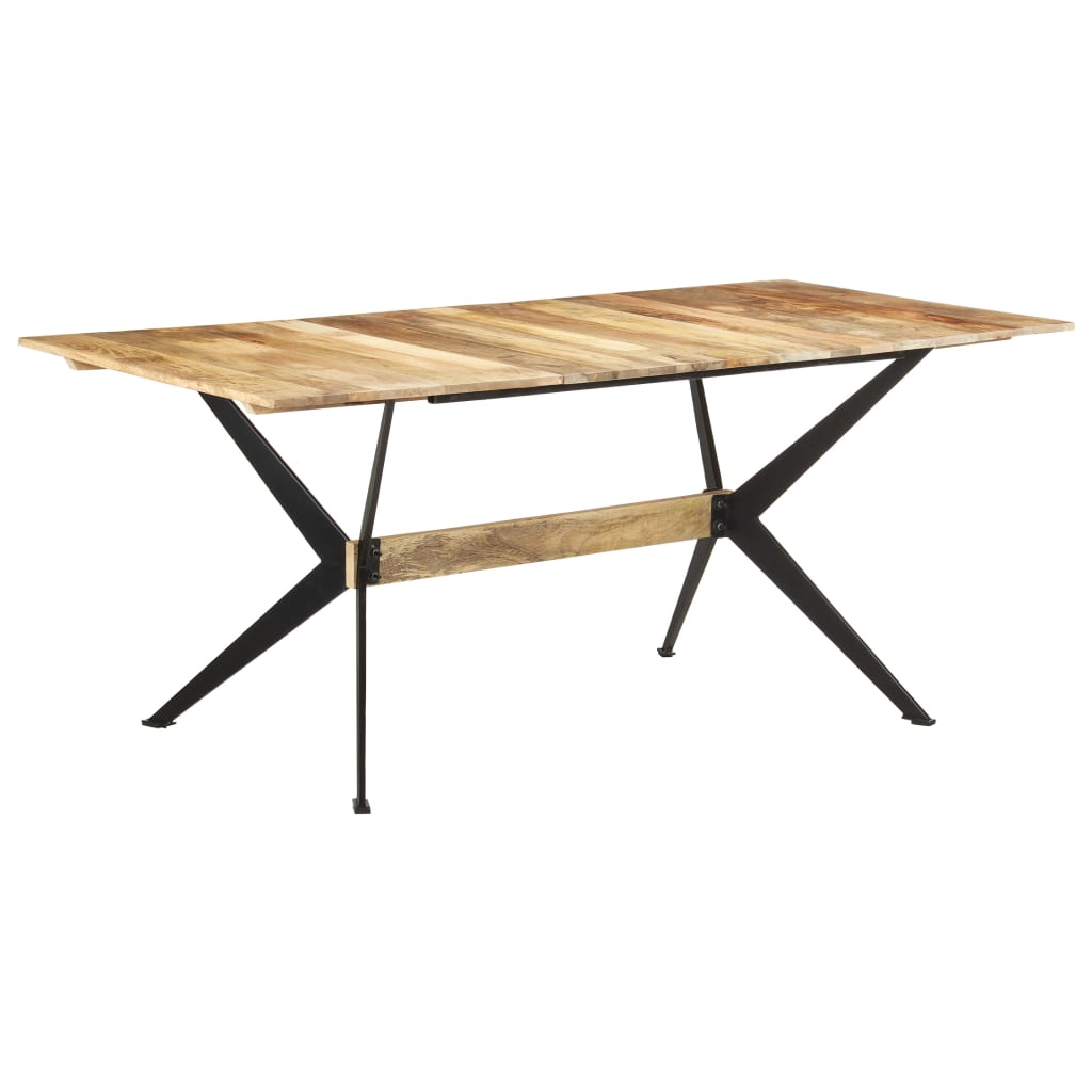 Mesa de jantar de madeira em massa 180x90x76 cm