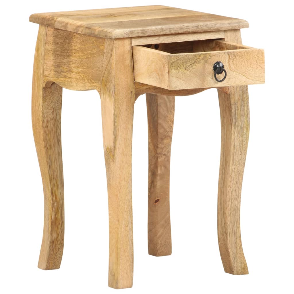 Mesita de noche de madera maciza de mango 28x28x46 cm - Vetonek