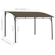 Toldo parasol de jardín gris taupe 3x3x2,55 m - Vetonek