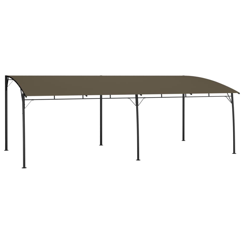 Toldo parasol de jardín gris taupe 6x3x2,55 m