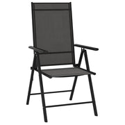 Vetonek Folding garden chairs 6 units textilene black