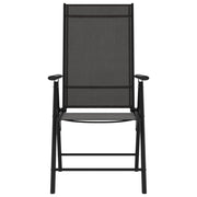 Folding garden chairs 6 units textilene black v8260 - Vetonek