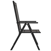 Folding garden chairs 6 units textilene black v8260 - Vetonek