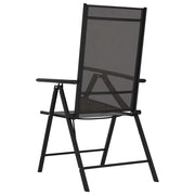 Folding garden chairs 6 units textilene black v8260 - Vetonek