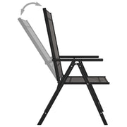 Folding garden chairs 6 units textilene black v8260 - Vetonek