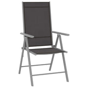 Vetonek Folding garden chairs 6 units textilene black