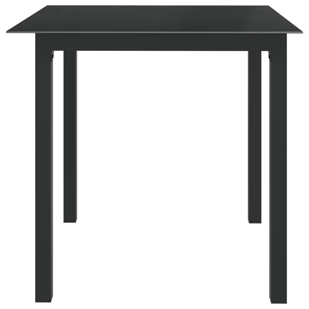 80x80x74 cm aluminum and glass garden table