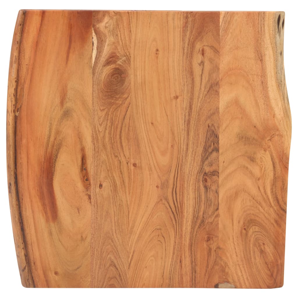 Barre de bord naturel en bois massif acacia 60x60x110cm