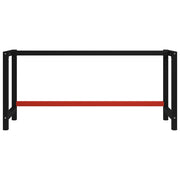 Black and red metal workbench structure 175x57x79 cm V1567 Vetonek