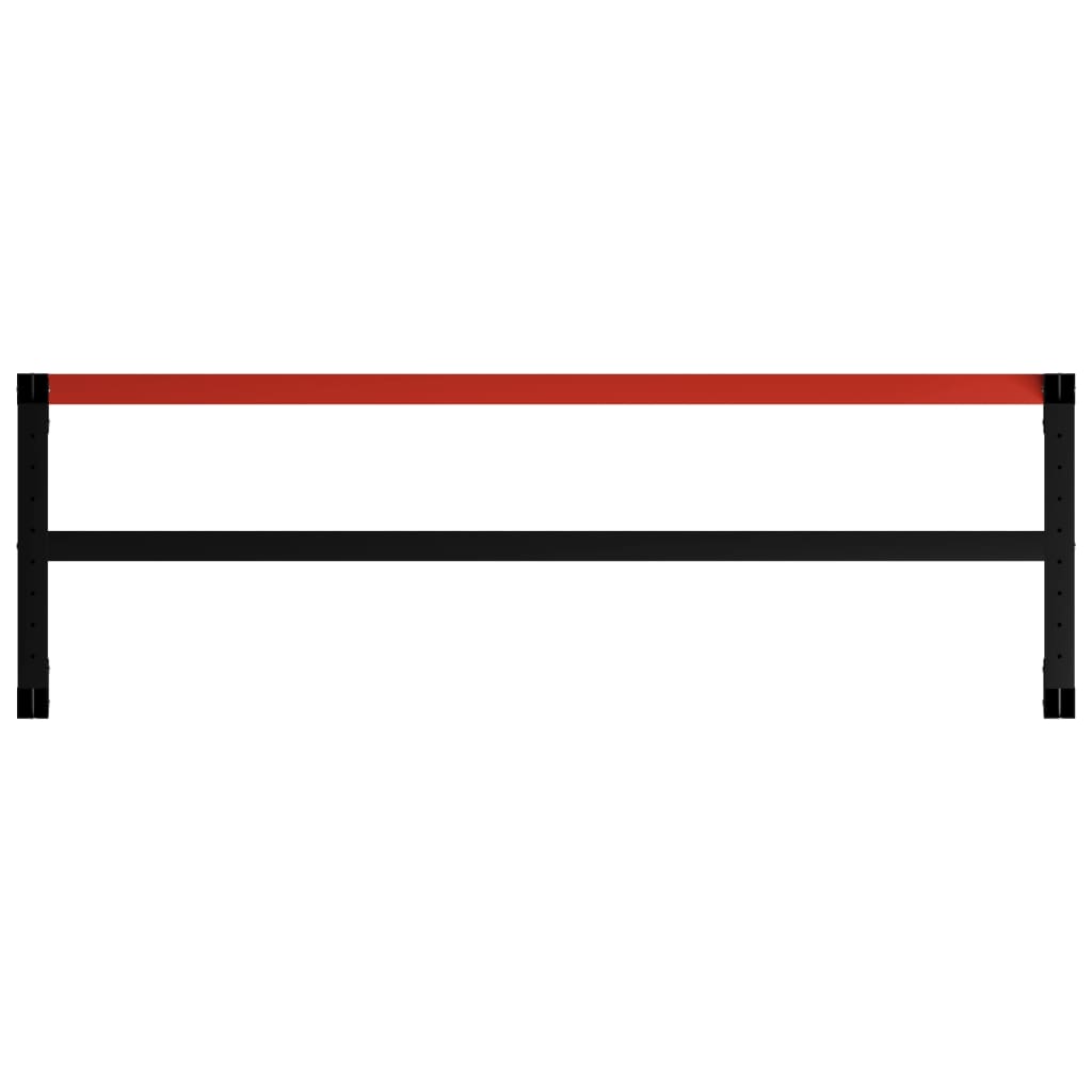 Black and red metal workbench structure 175x57x79 cm V1567 Vetonek