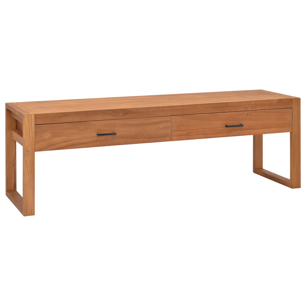 Vetonek Mueble de TV de madera de teca 140x40x45 cm