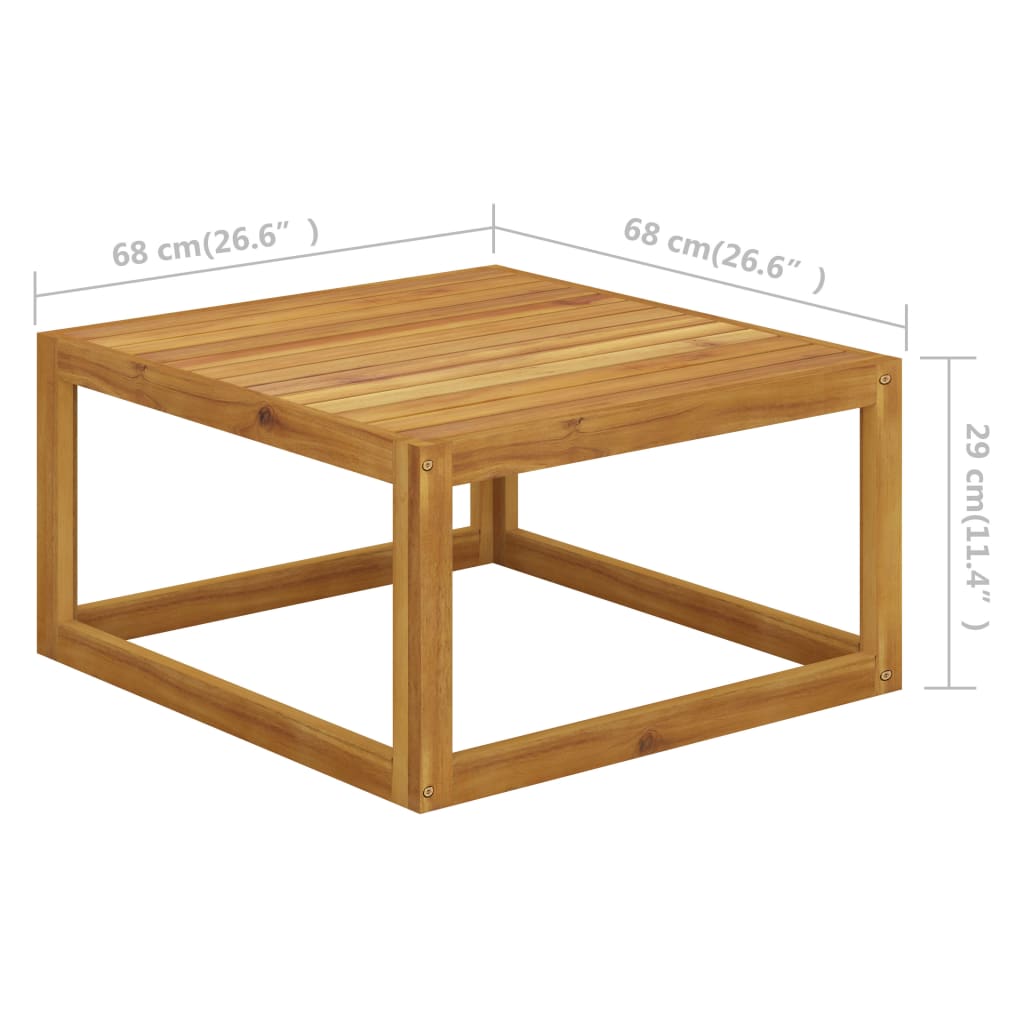 Set de sofá de jardín 2 pzas con cojín madera maciza de acacia vidaXL