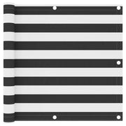 Toldo para balcón tela oxford gris antracita y blanco 90x300 cm v6937 Vetonek