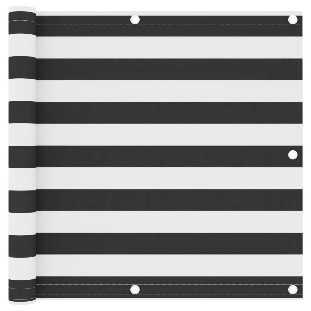 Toldo para balcón tela oxford gris antracita y blanco 90x300 cm v6937 Vetonek