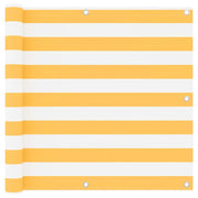 Toldo para balcón tela oxford blanco y amarillo 90x300 cm v7170 Vetonek