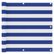 Toldo para balcón tela oxford blanco y azul 90x300 cm v7293 Vetonek